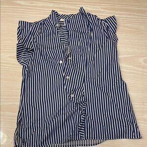 Derek Lam Blue Striped Women's Top